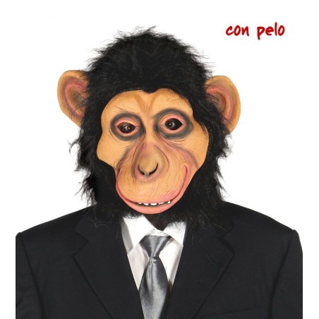 CARETA CHIMPANCE CON PELO